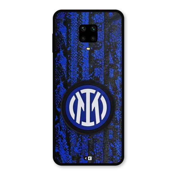 Inter Milan Texture Metal Back Case for Redmi Note 9 Pro Max