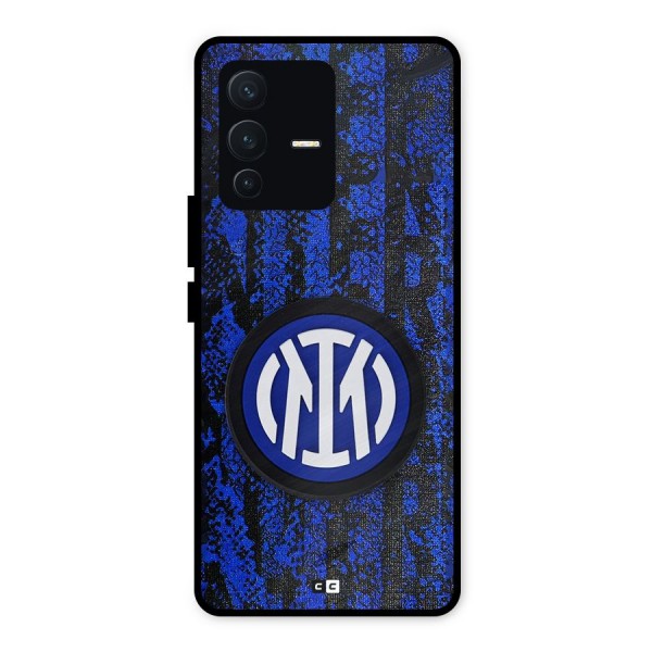 Inter Milan Texture Metal Back Case for Vivo V23 5G