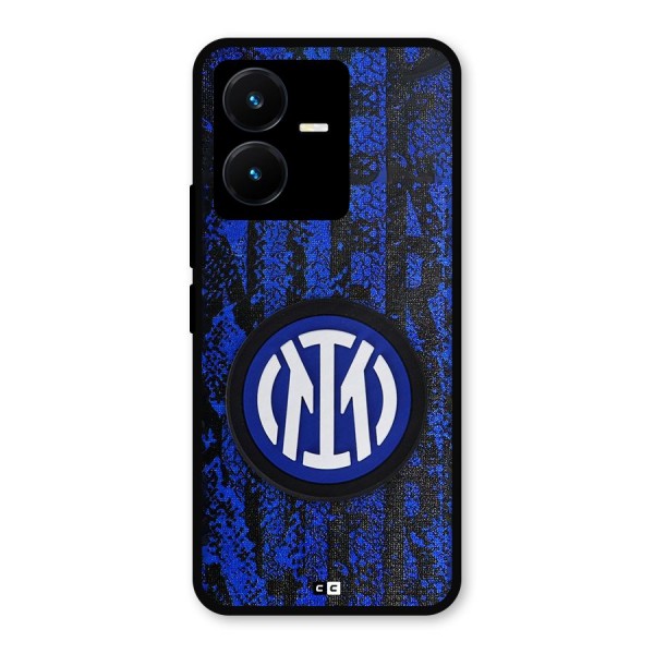 Inter Milan Texture Metal Back Case for Vivo Y22