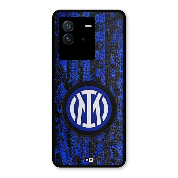 Inter Milan Texture Metal Back Case for iQOO Neo 6 5G