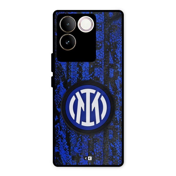 Inter Milan Texture Metal Back Case for iQOO Z7 Pro