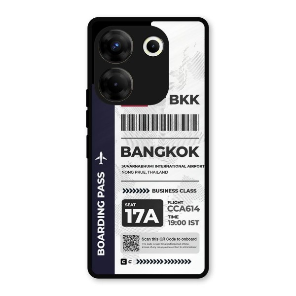 International Boarding Pass Bangkok Metal Back Case for Tecno Camon 20