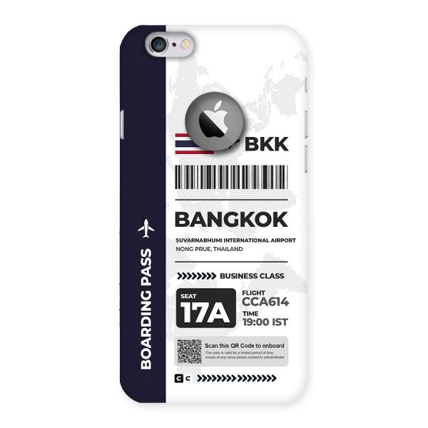 International Boarding Pass Bangkok Back Case for iPhone 6 Logo Cut