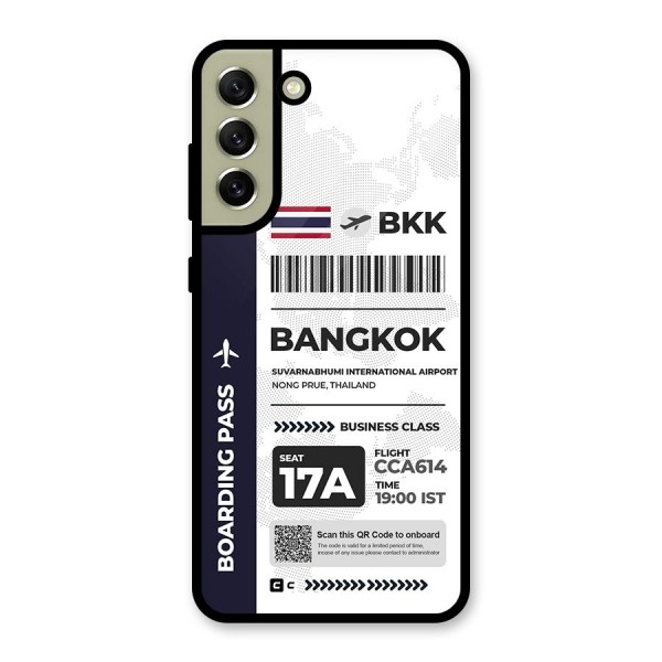 International Boarding Pass Bangkok Glass Back Case for Galaxy S21 FE 5G