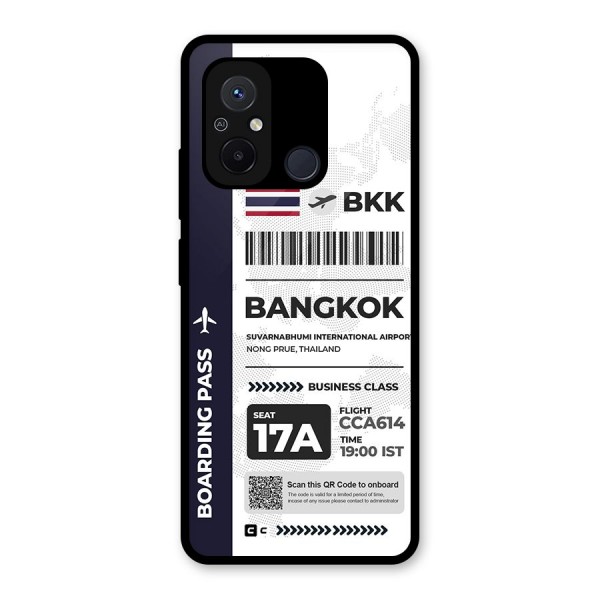 International Boarding Pass Bangkok Glass Back Case for Redmi 12C