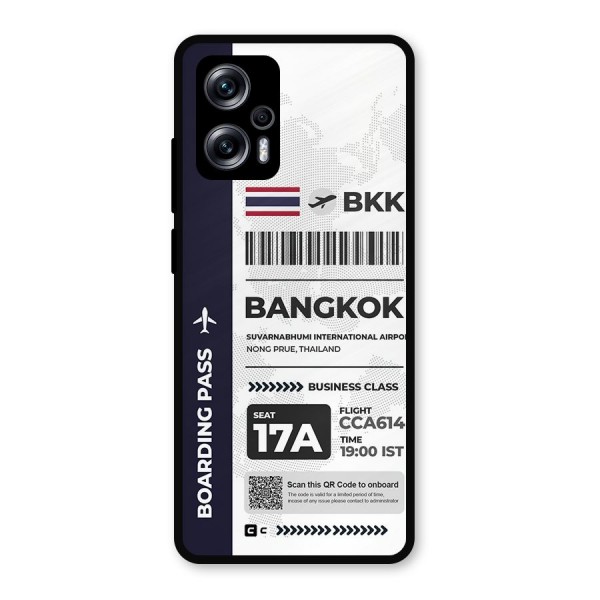 International Boarding Pass Bangkok Metal Back Case for Redmi K50i