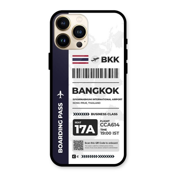 International Boarding Pass Bangkok Glass Back Case for iPhone 13 Pro Max