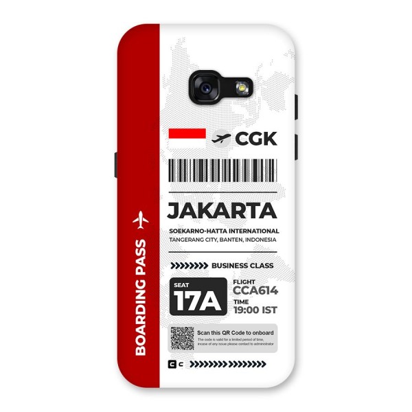 International Boarding Pass Jakarta Back Case for Galaxy A3 (2017)