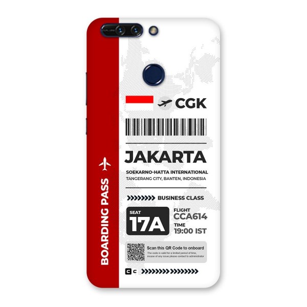 International Boarding Pass Jakarta Back Case for Honor 8 Pro