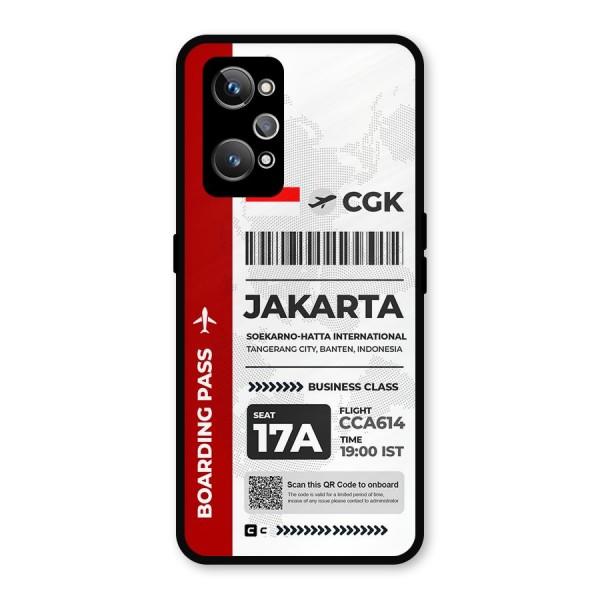 International Boarding Pass Jakarta Metal Back Case for Realme GT Neo2