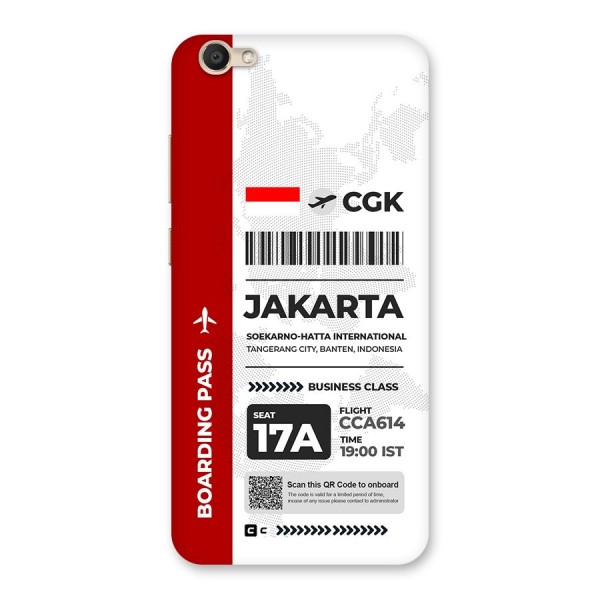 International Boarding Pass Jakarta Back Case for Vivo Y67