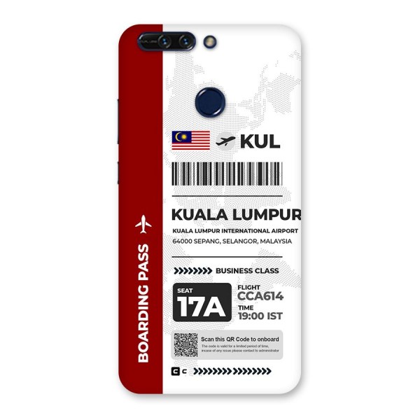 International Boarding Pass Kuala Lumpur Back Case for Honor 8 Pro