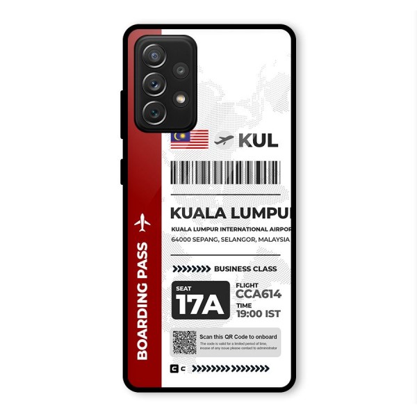International Boarding Pass Kuala Lumpur Glass Back Case for Galaxy A72