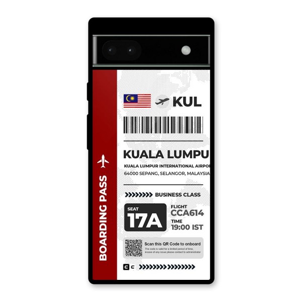 International Boarding Pass Kuala Lumpur Metal Back Case for Google Pixel 6a