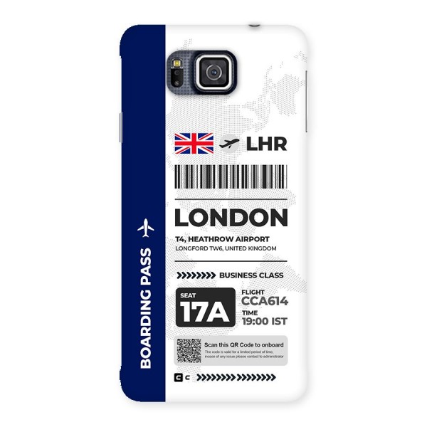 International Boarding Pass London Back Case for Galaxy Alpha