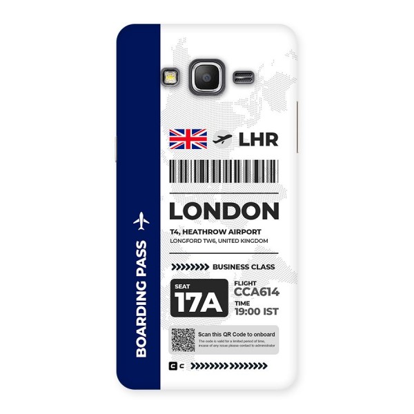 International Boarding Pass London Back Case for Galaxy Grand Prime
