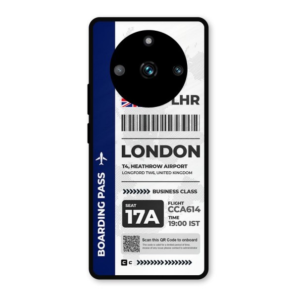 International Boarding Pass London Metal Back Case for Realme 11 Pro