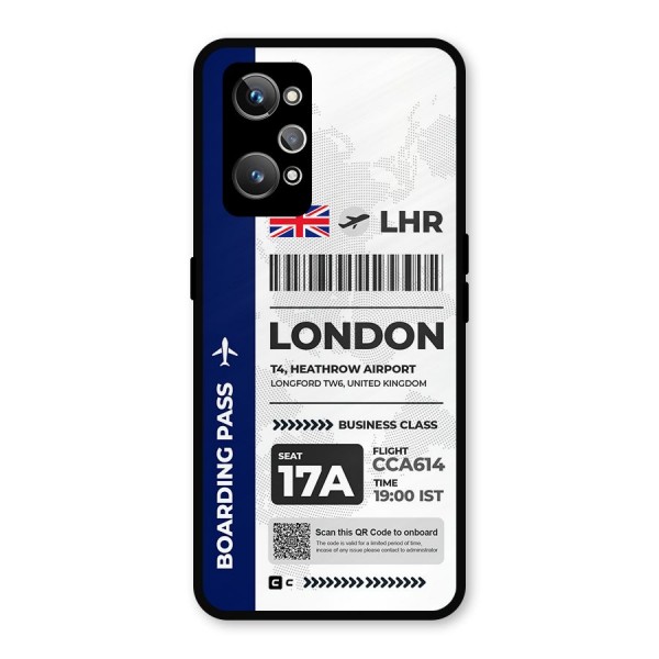 International Boarding Pass London Metal Back Case for Realme GT 2