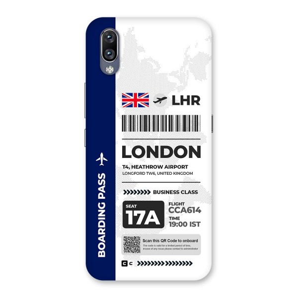 International Boarding Pass London Back Case for Vivo NEX
