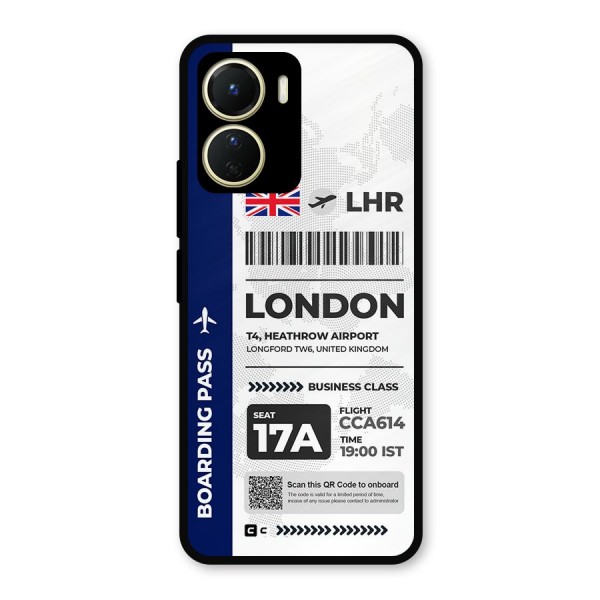 International Boarding Pass London Metal Back Case for Vivo Y16