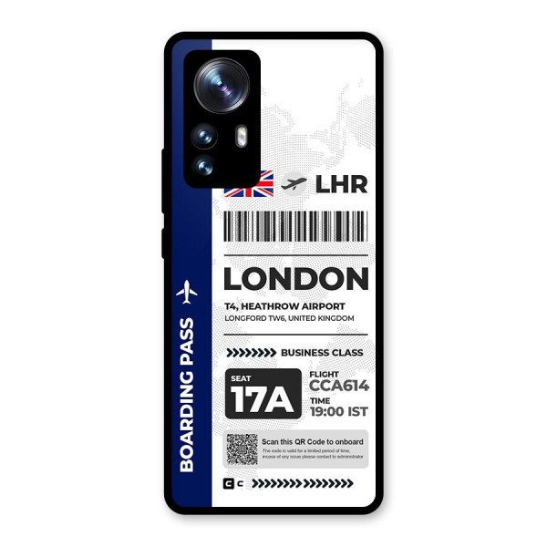 International Boarding Pass London Glass Back Case for Xiaomi 12 Pro