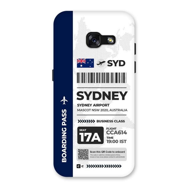 International Boarding Pass Sydney Back Case for Galaxy A3 (2017)