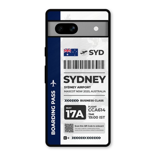 International Boarding Pass Sydney Metal Back Case for Google Pixel 7a