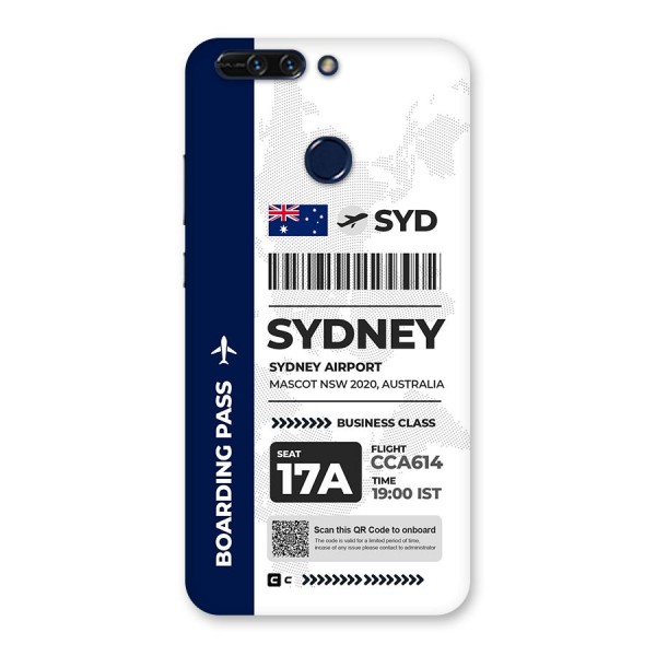 International Boarding Pass Sydney Back Case for Honor 8 Pro