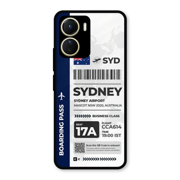 International Boarding Pass Sydney Metal Back Case for Vivo Y56