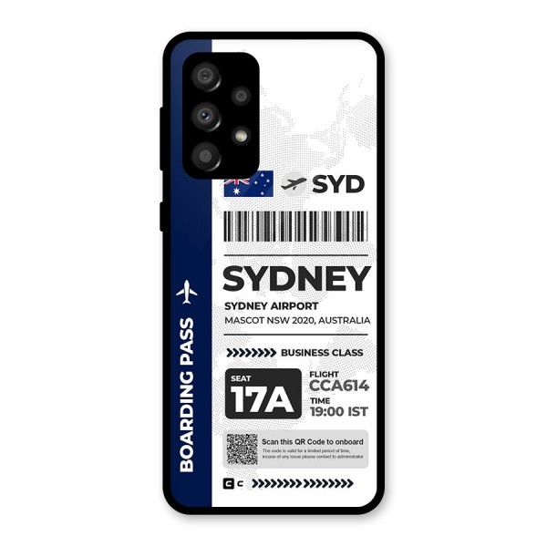 International Boarding Pass Sydney Glass Back Case for Galaxy A32