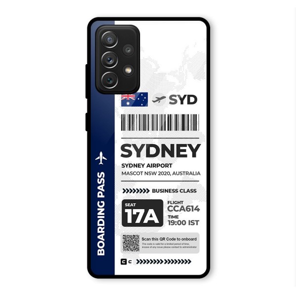International Boarding Pass Sydney Glass Back Case for Galaxy A72
