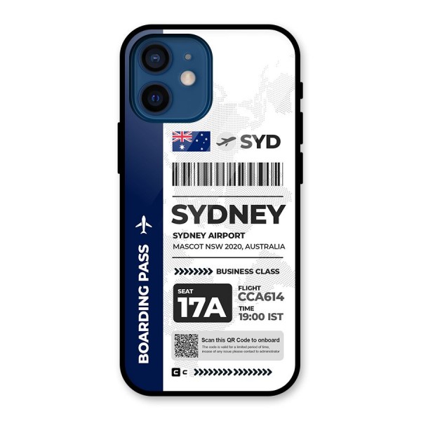 International Boarding Pass Sydney Glass Back Case for iPhone 12 Mini