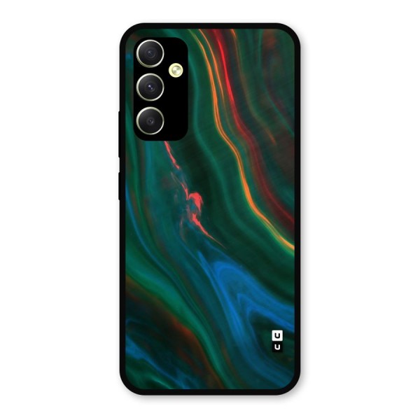 Inverse Marble Metal Back Case for Galaxy A34