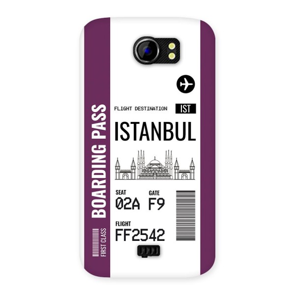 Istanbul Boarding Pass Back Case for Canvas 2 A110