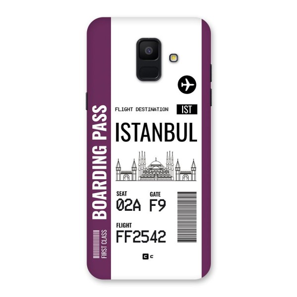 Istanbul Boarding Pass Back Case for Galaxy A6 (2018)