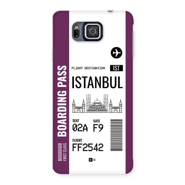 Istanbul Boarding Pass Back Case for Galaxy Alpha