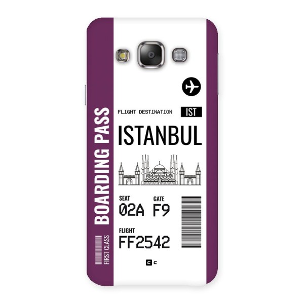 Istanbul Boarding Pass Back Case for Galaxy E7