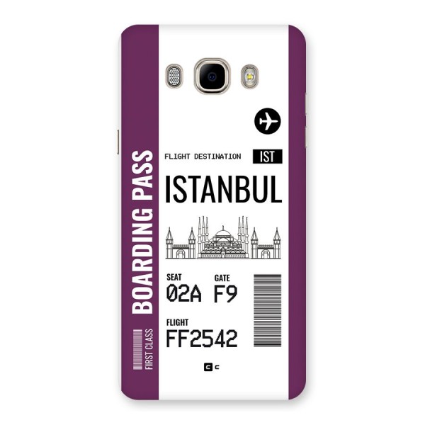 Istanbul Boarding Pass Back Case for Galaxy J7 2016