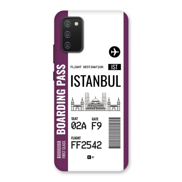 Istanbul Boarding Pass Back Case for Galaxy M02s