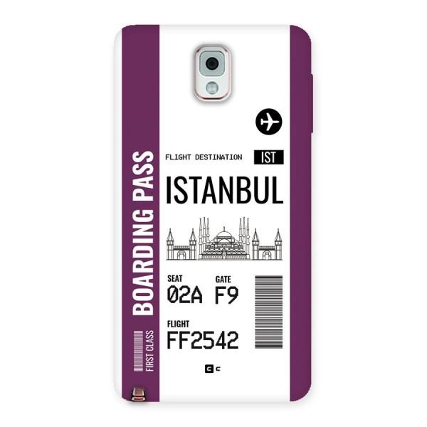 Istanbul Boarding Pass Back Case for Galaxy Note 3