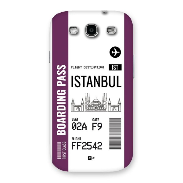 Istanbul Boarding Pass Back Case for Galaxy S3