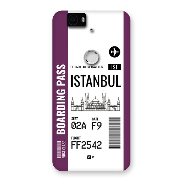 Istanbul Boarding Pass Back Case for Google Nexus 6P