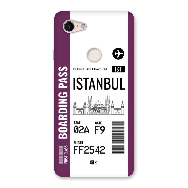 Istanbul Boarding Pass Back Case for Google Pixel 3 XL