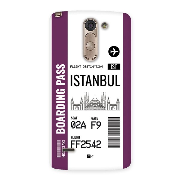 Istanbul Boarding Pass Back Case for LG G3 Stylus
