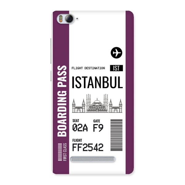 Istanbul Boarding Pass Back Case for Mi4i