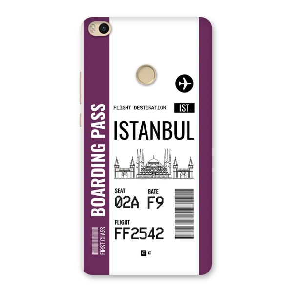 Istanbul Boarding Pass Back Case for Mi Max 2