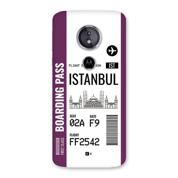 Istanbul Boarding Pass Back Case for Moto E5