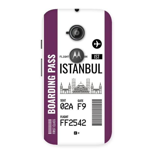 Istanbul Boarding Pass Back Case for Moto E 2nd Gen