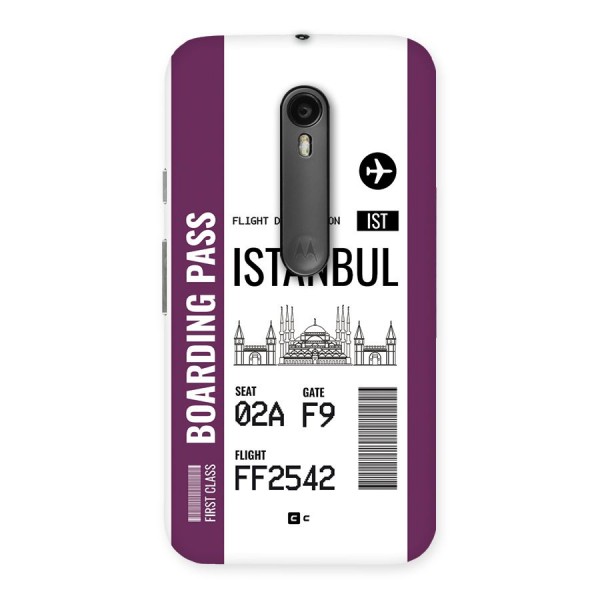 Istanbul Boarding Pass Back Case for Moto G3