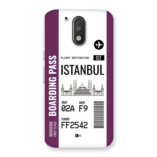 Istanbul Boarding Pass Back Case for Moto G4 Plus